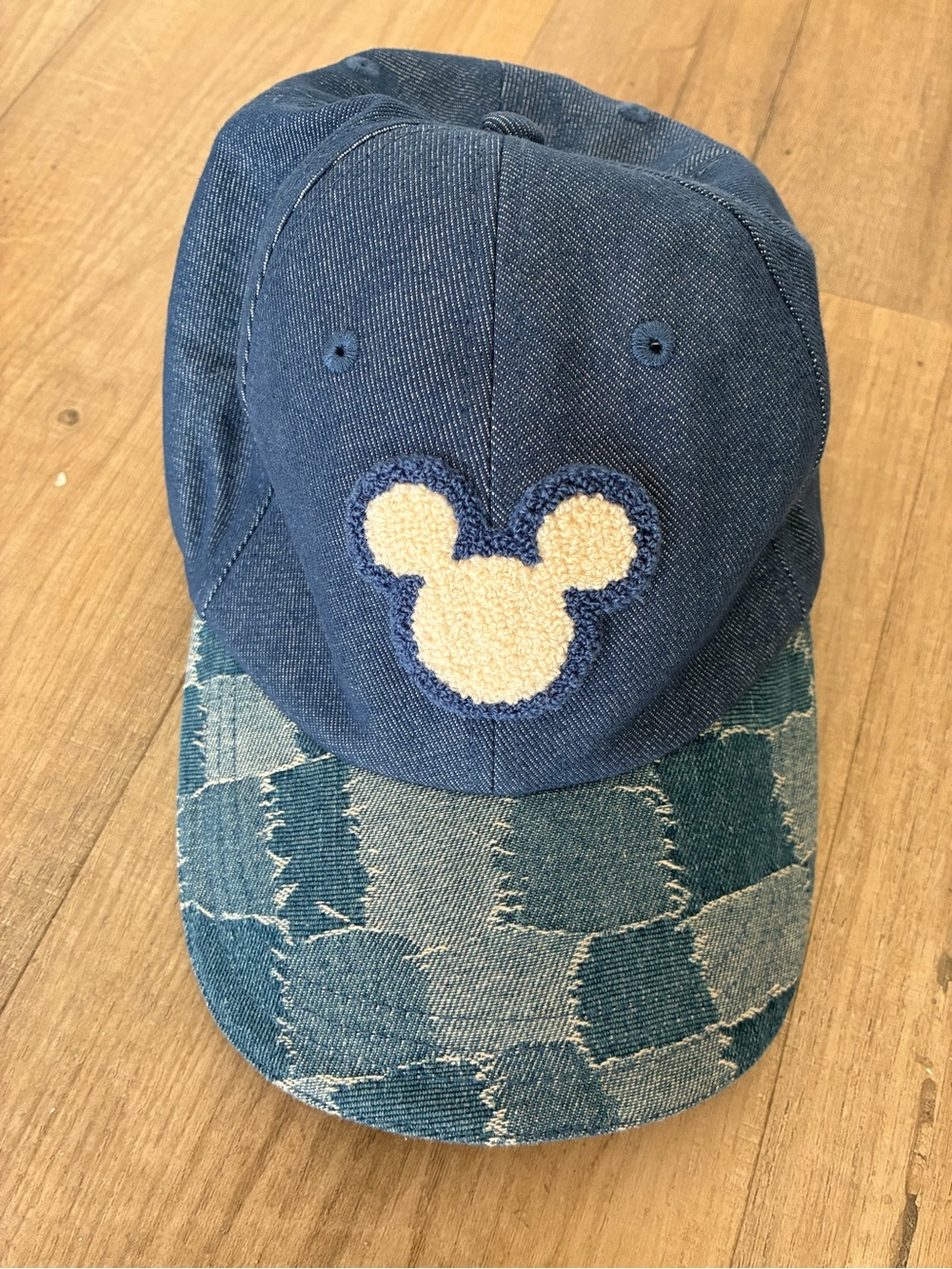 Disney Denim Baseball Cap with light Yellow Mickey Patch